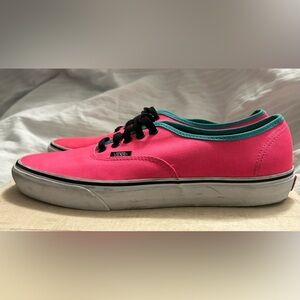 Vans New Skate Shoe Brite Neon Pink Black Blue Teal Unisex Men Sz 10 Women Sz 12